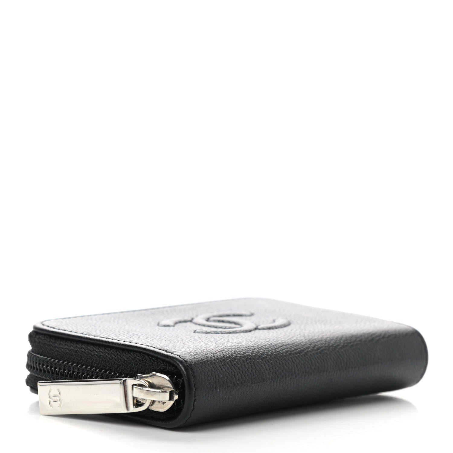 Chanel Caviar Timeless CC Zip Around Coin Purse Black 4 of 7