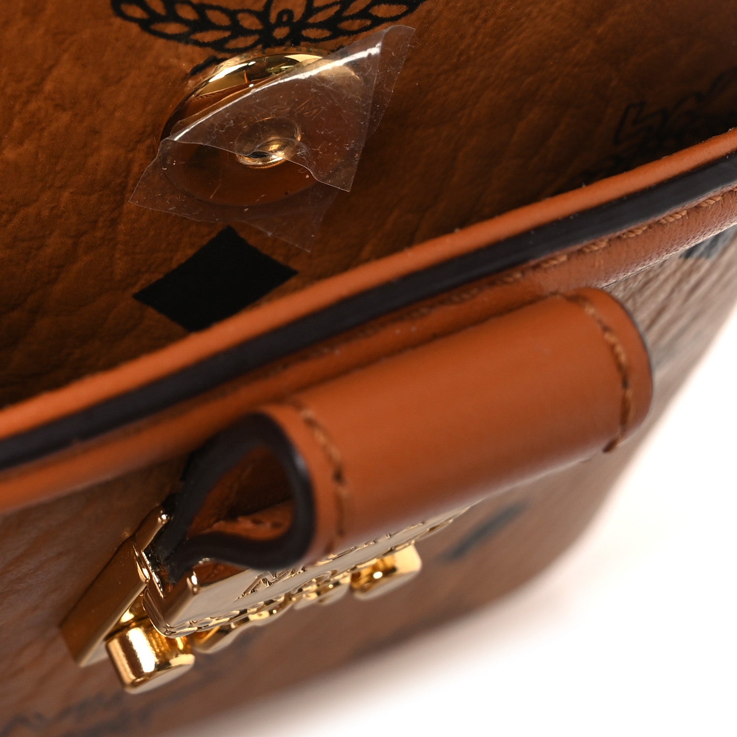 MCM Visetos Mini Anna Crossbody Bag Cognac 12 of 12