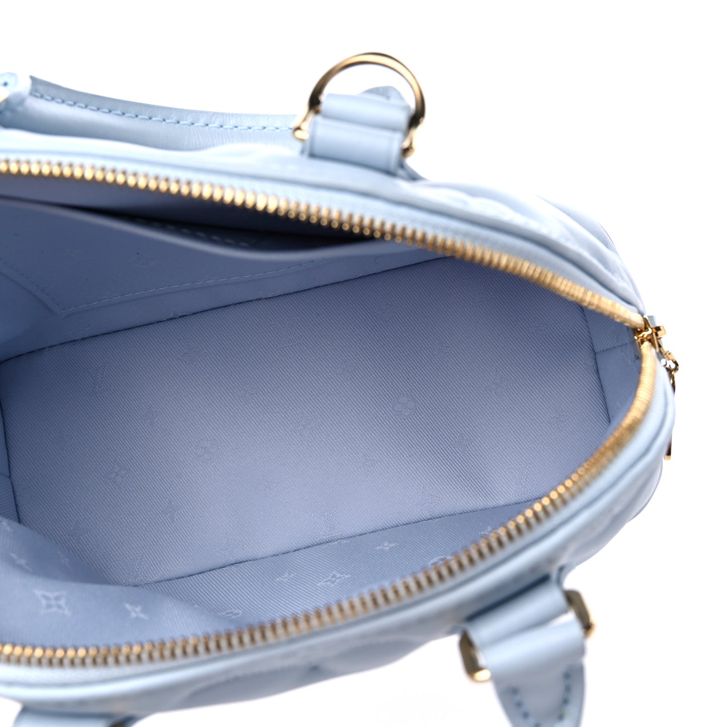 Calfskin Bubblegram Alma BB Ice Blue