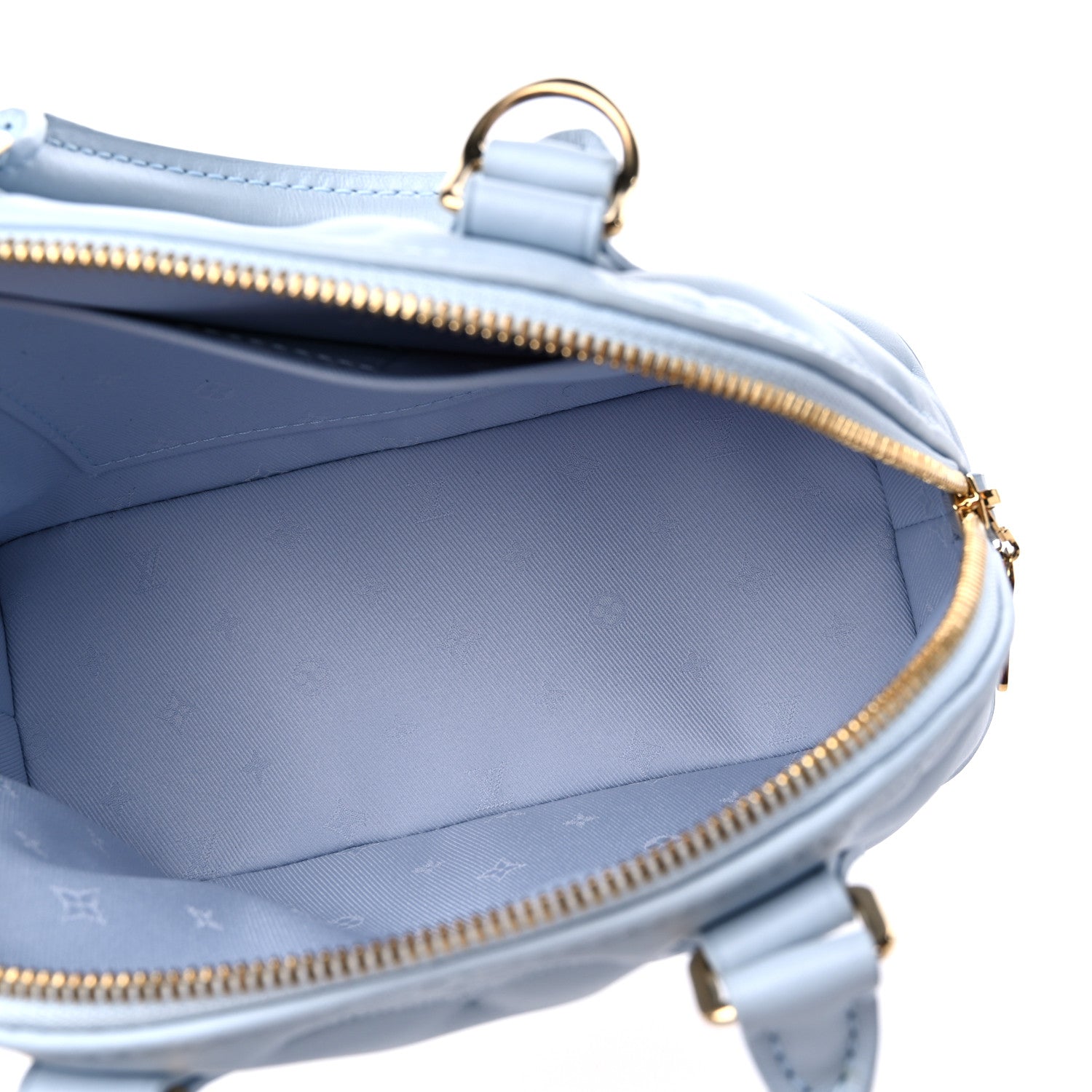 Louis Vuitton Calfskin Bubblegram Alma BB Ice Blue 5 of 9