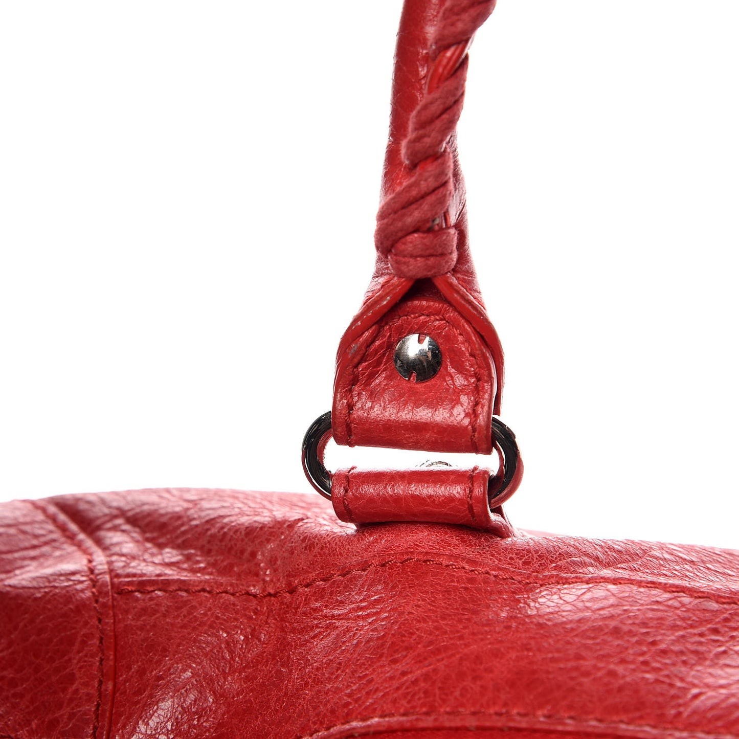 Agneau Giant 12 Silver Hardware Work Rouge Cardinal