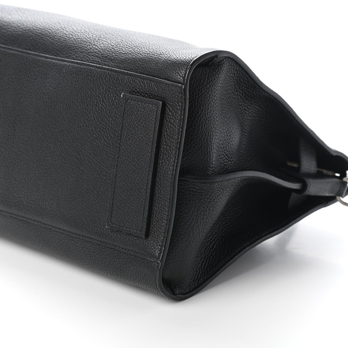 Grained Calfskin Small Supple Chain Sac De Jour Black