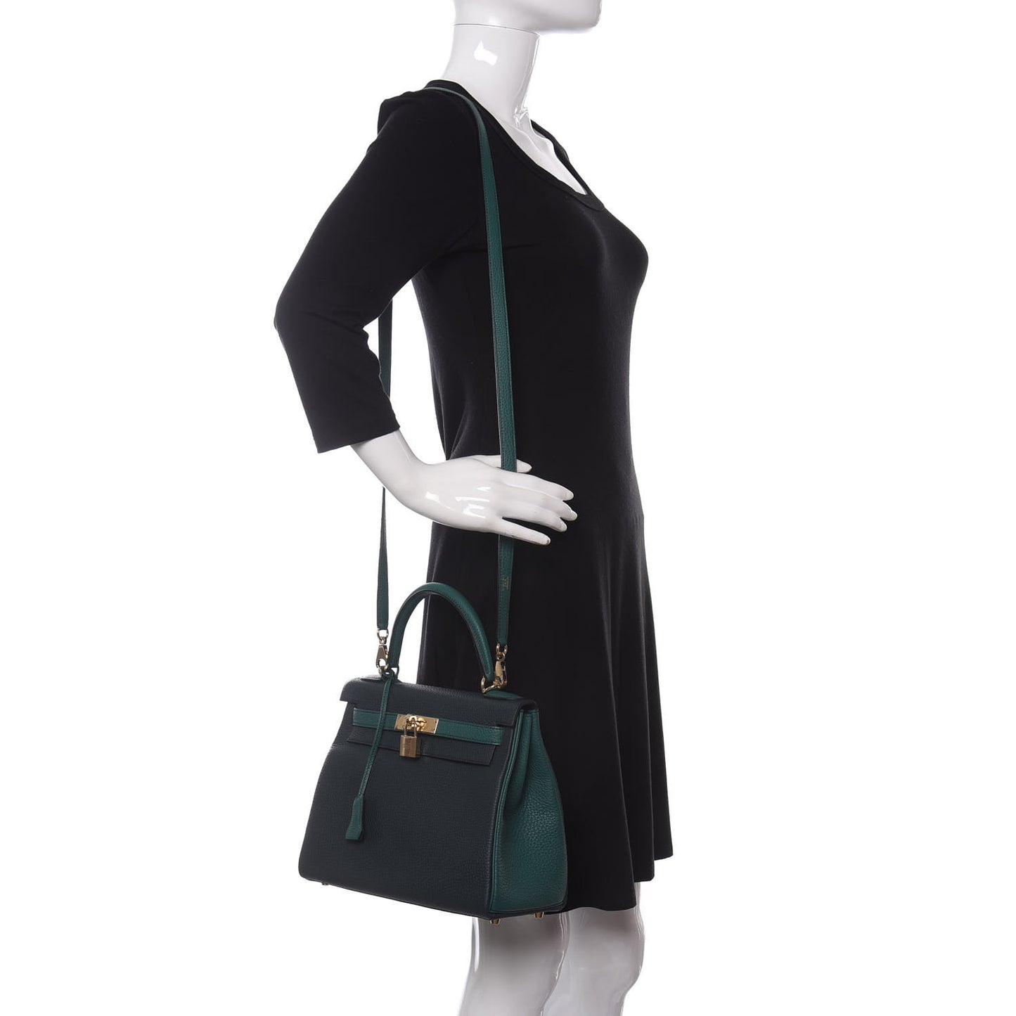 Togo Horseshoe Kelly Retourne 28 Vert Cypress Malachite