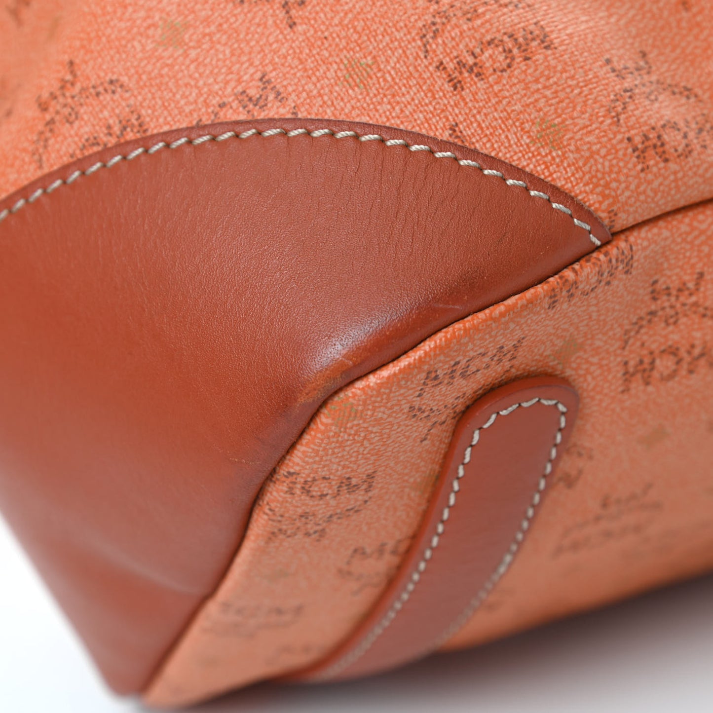 Coated Canvas Shopper Tote Orange