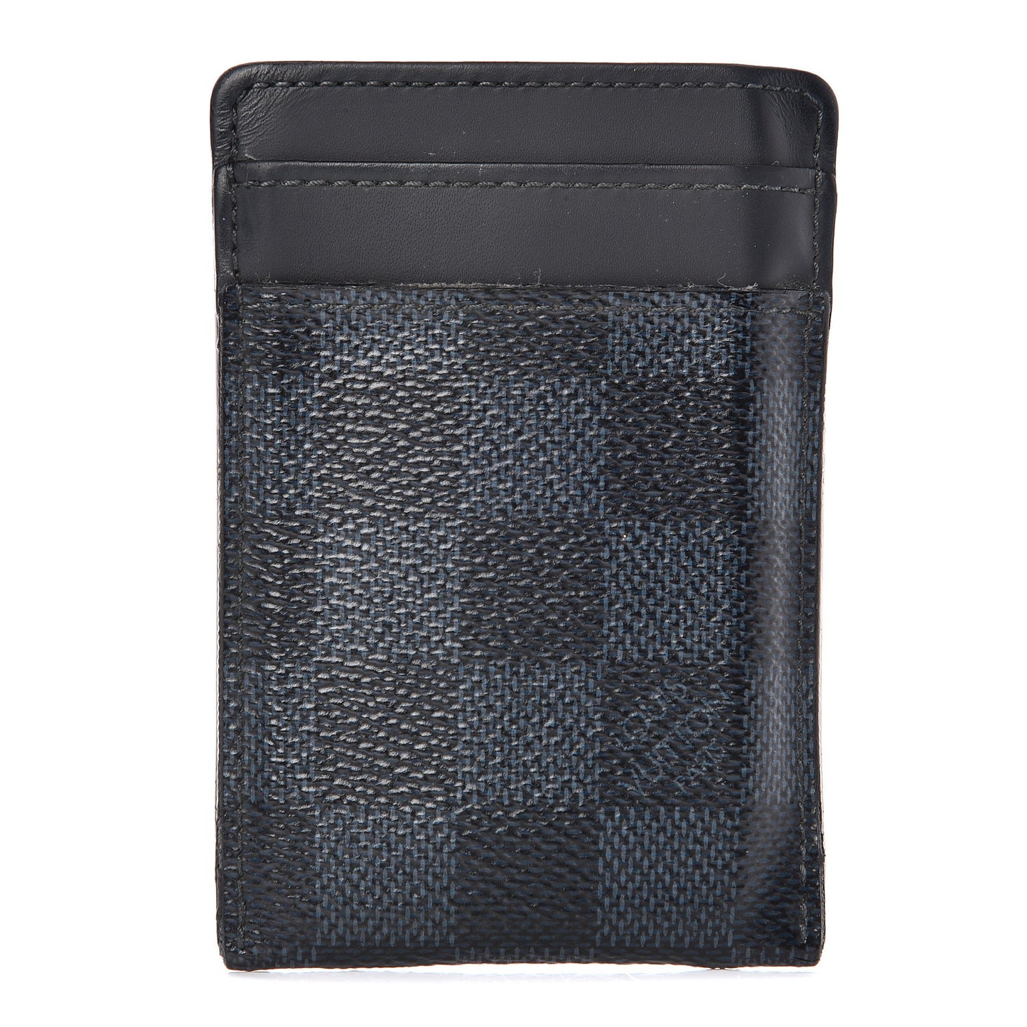 Damier Cobalt Pince Card Holder Bill Clip