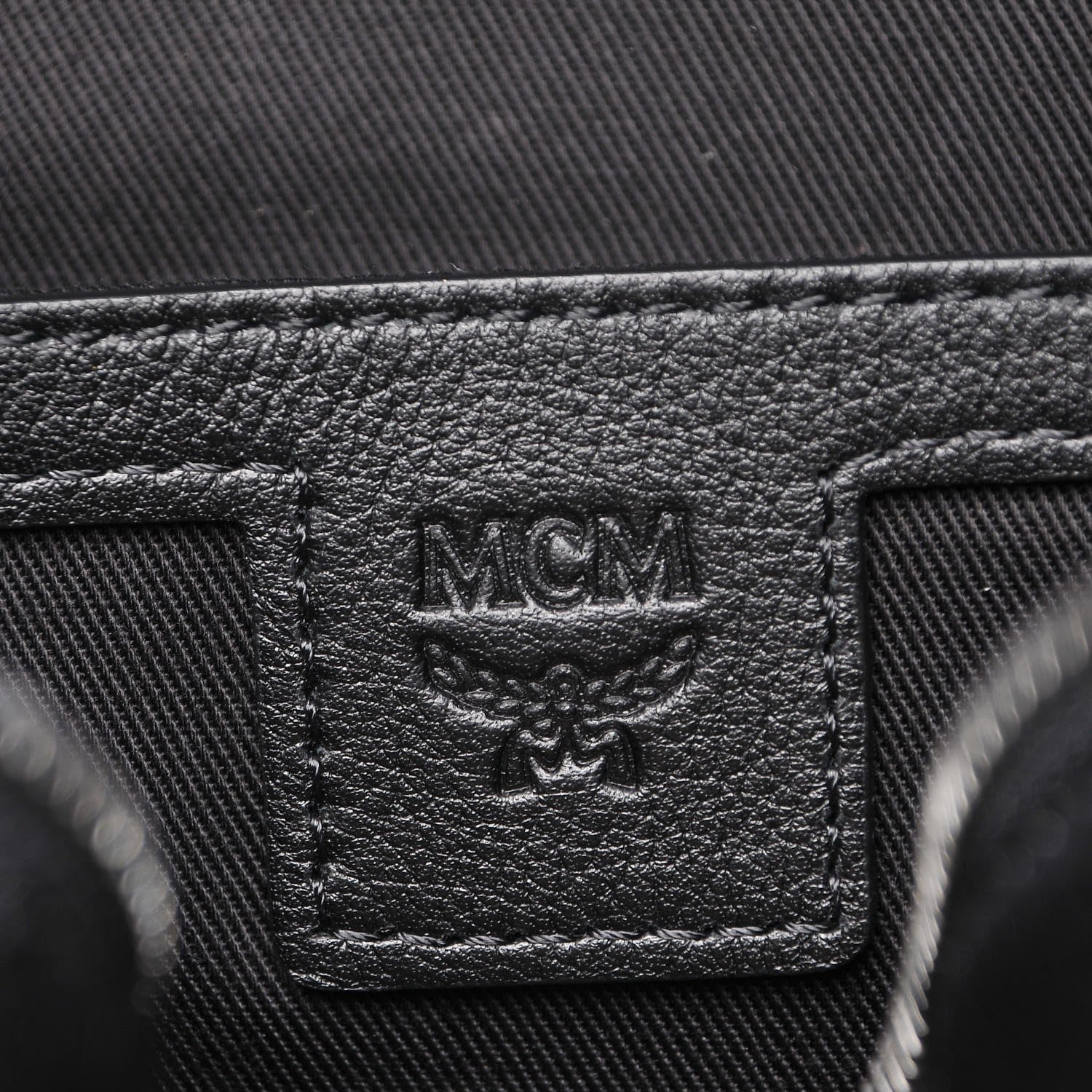 MCM Calfskin Ottomar Monogram Duke Backpack Black 8 of 14