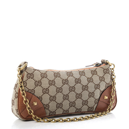 Gucci Monogram Horsebit Nail Chain Pochette Orange 3 of 10