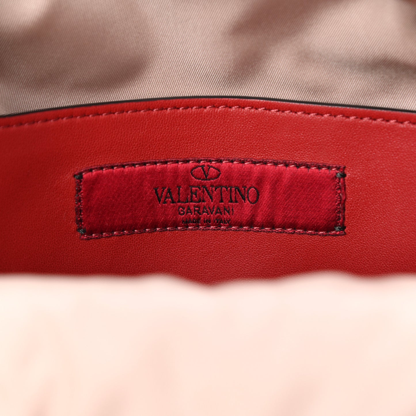 Nylon Quilted Mini Rockstud Spike Backpack Dusty Rose
