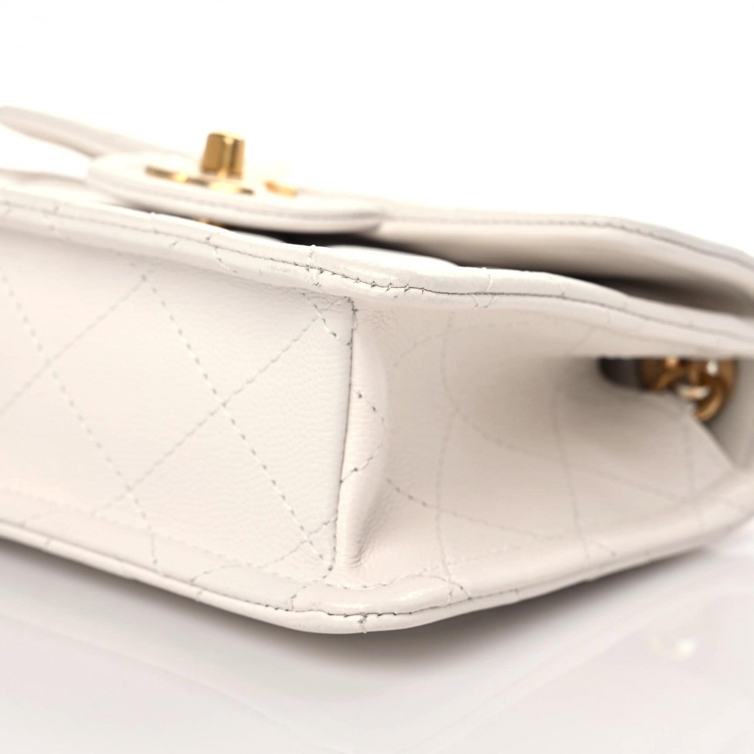 Chanel Caviar Quilted Mini Sweet Classic Flap White 7 of 11