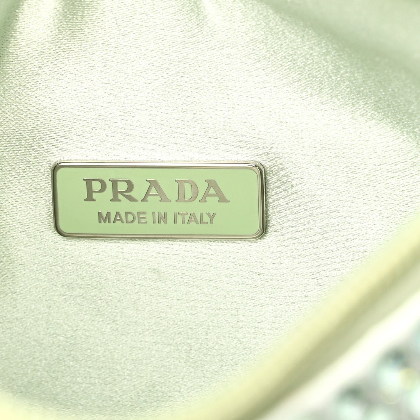 Satin Crystal Mini Re-Edition 2000 Bag Acqua