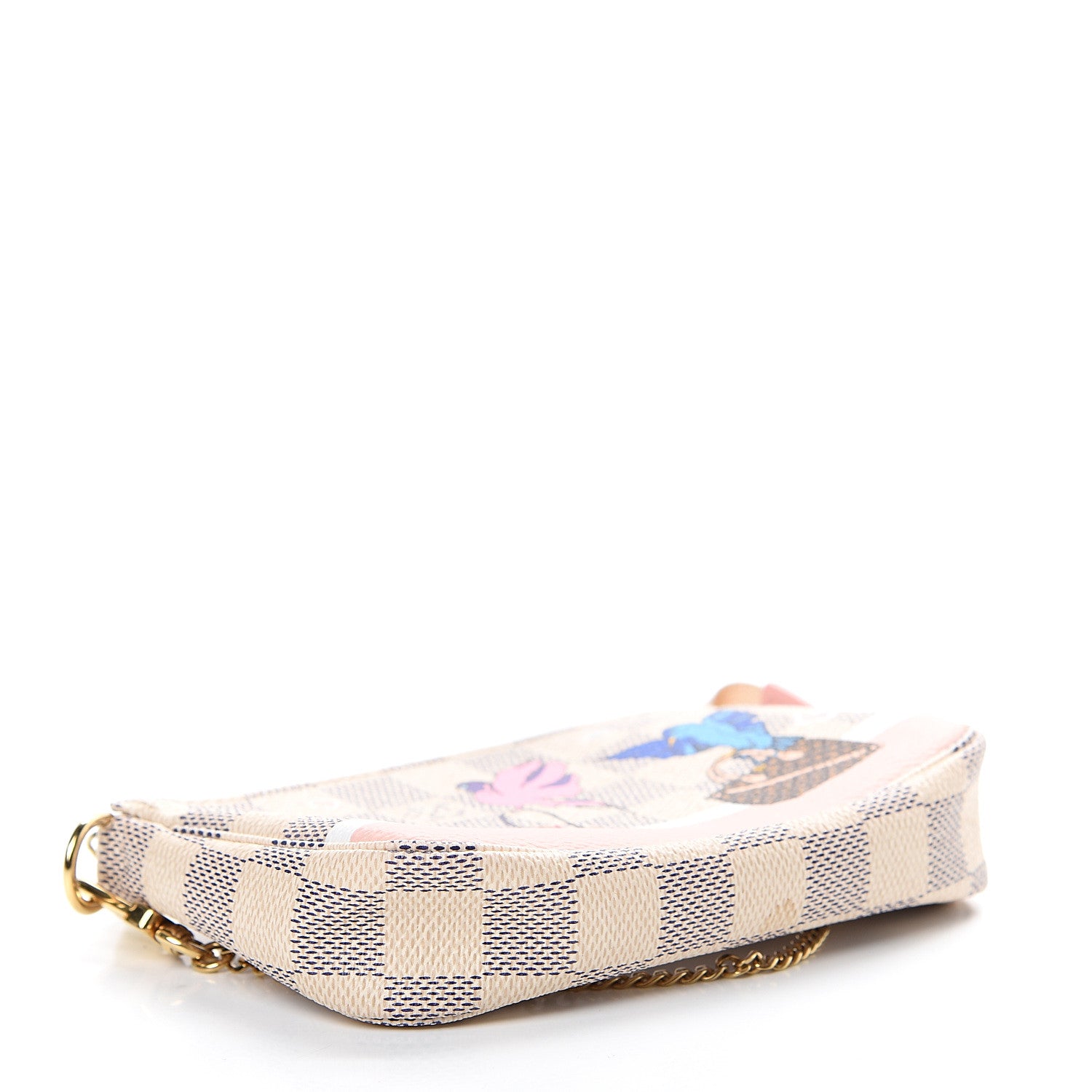 Louis Vuitton Damier Azur 2018 Christmas Animation Mini Pochette Accessories 3 of 6