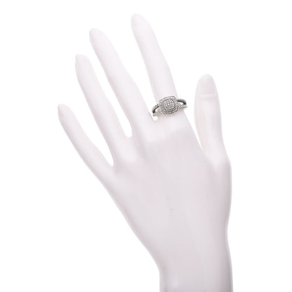 David Yurman Sterling Silver Diamond 7mm Petite Albion Pave Ring 55 7.25 2 of 6