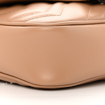 Gucci Calfskin Matelasse Monochrome Super Mini GG Marmont Shoulder Bag Camelia 9 of 13