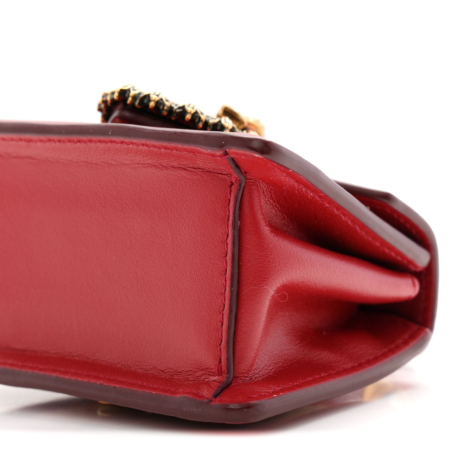 Nappa Micro Devotion Envelope Top Handle Bag Red