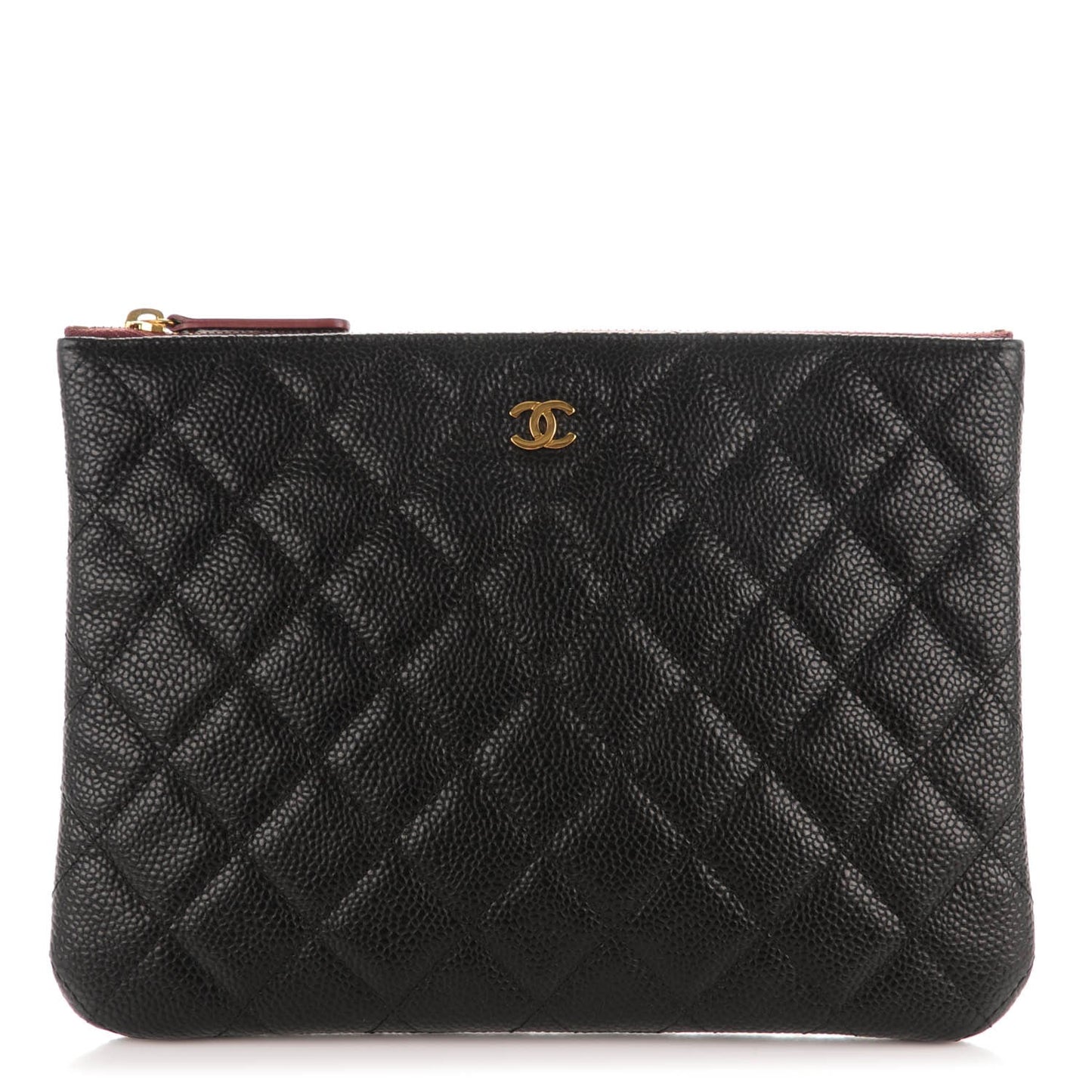 Caviar Quilted Medium Cosmetic Case Black