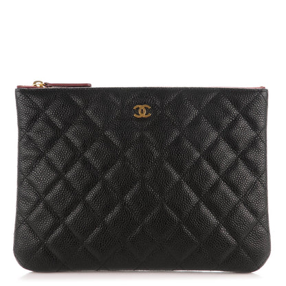 Chanel Caviar Quilted Medium Cosmetic Case Black 1 of 7
