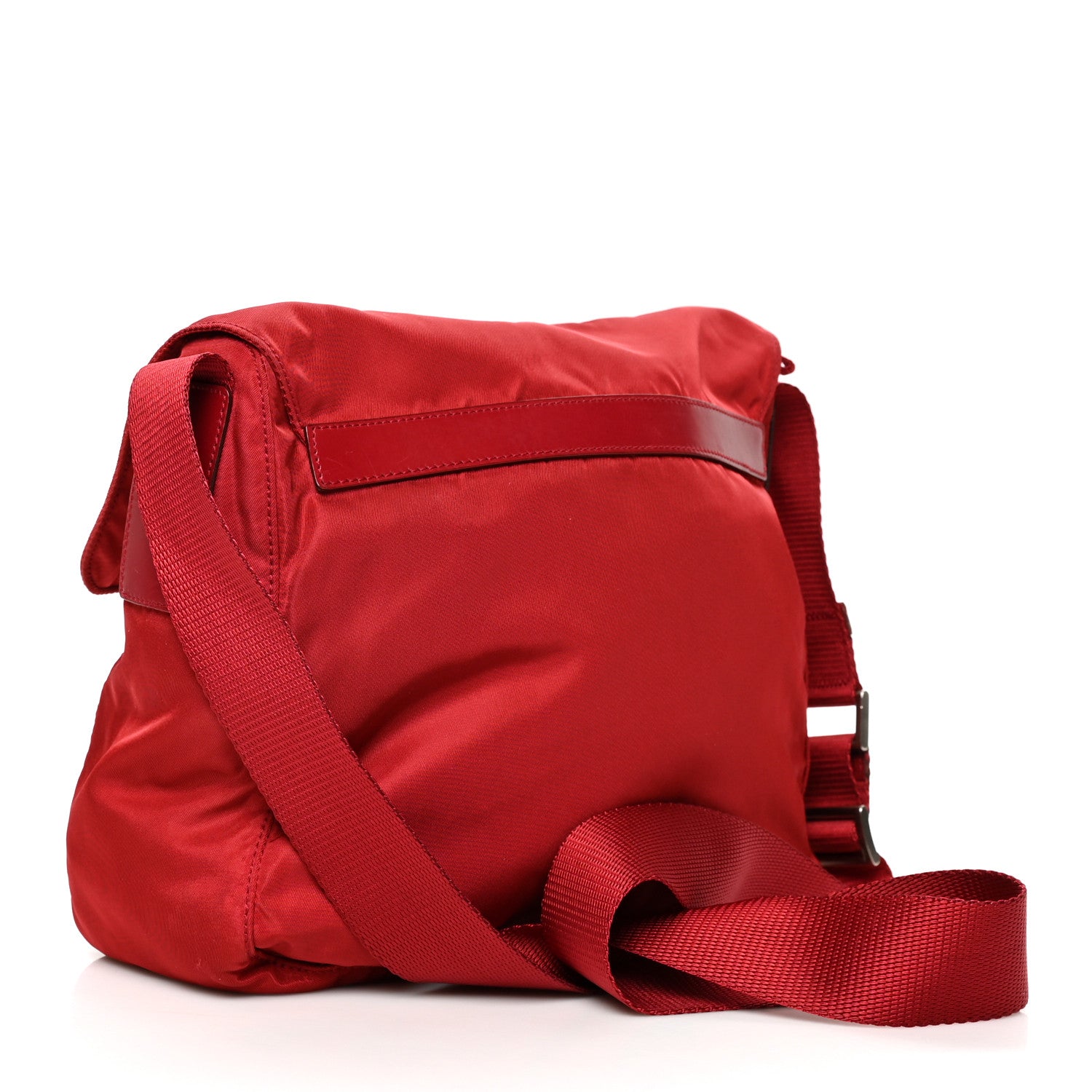 Prada Nylon Vela Small Hunting Bag Cherry 2 of 12