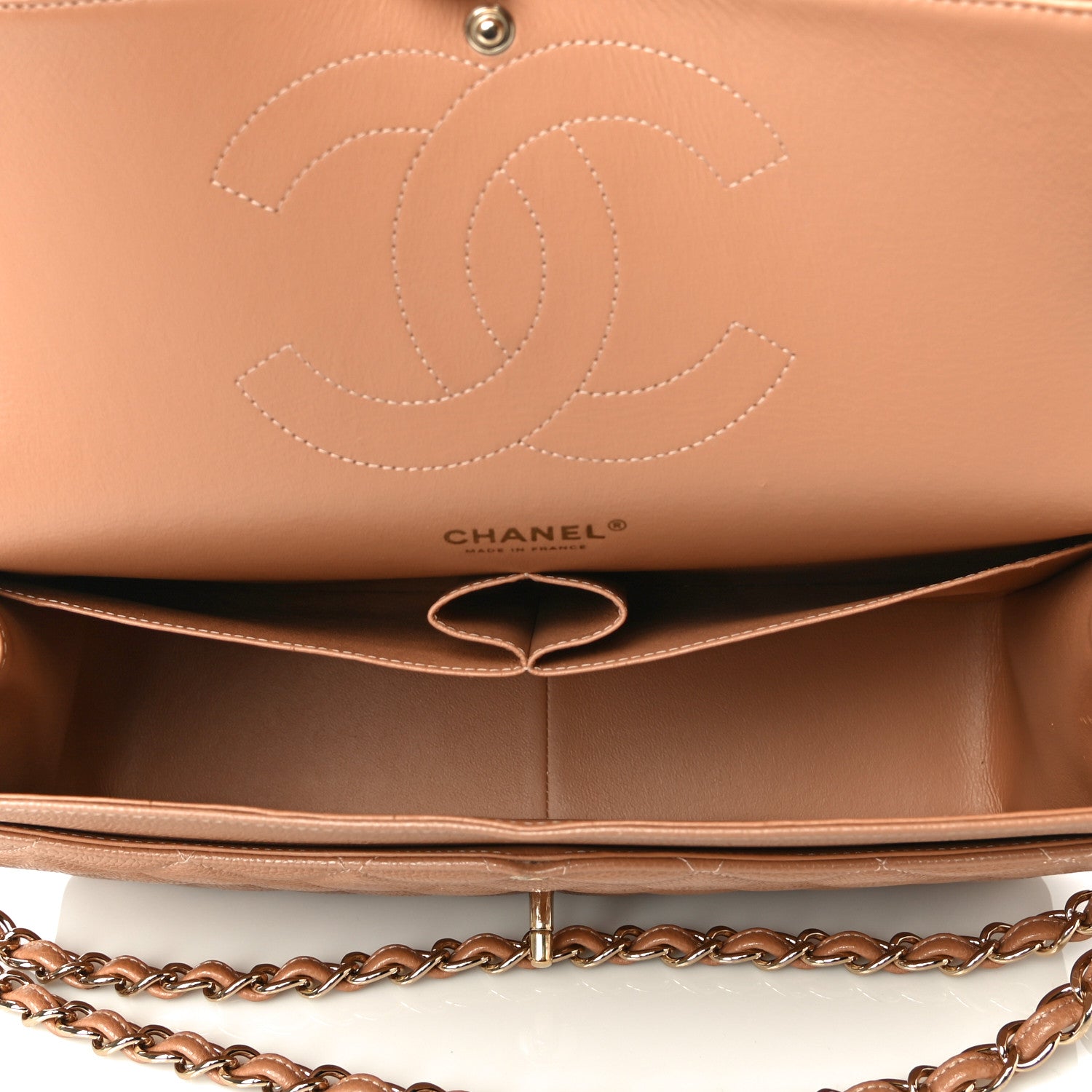 Chanel Caviar Quilted Jumbo Double Flap Beige 9 of 9