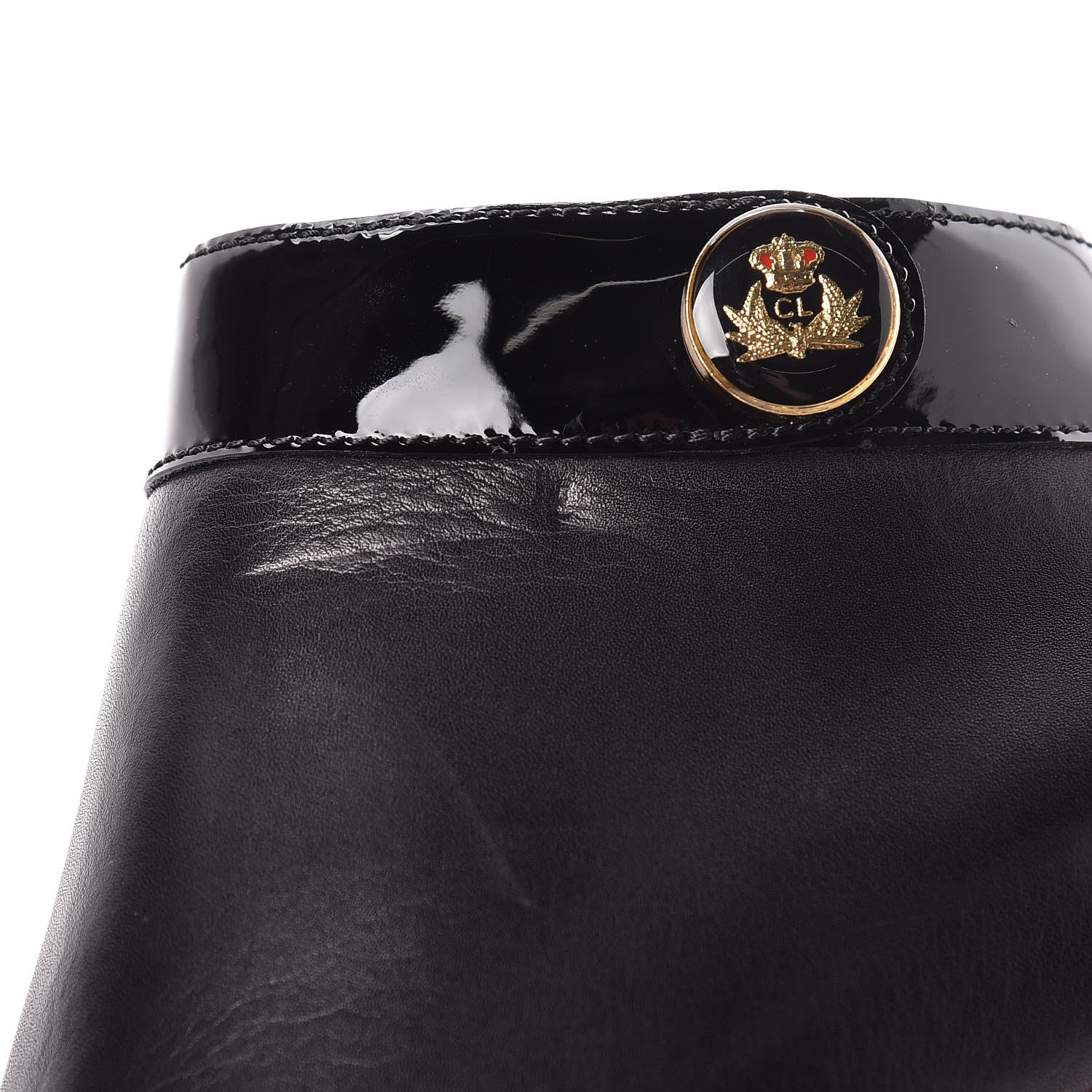 Christian Louboutin Patent Calf CL 85 Boot 35 Black 9 of 11