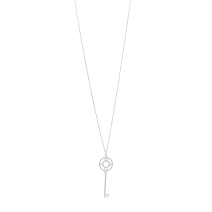 Tiffany Sterling Silver Atlas Key Pendant Necklace 1 of 5