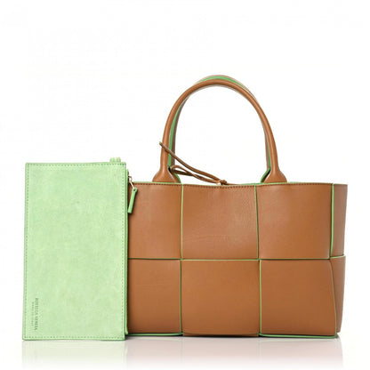 Bottega Veneta Buffalo Maxi Intrecciato Small Arco Tote Caramel Pistachio 12 of 12