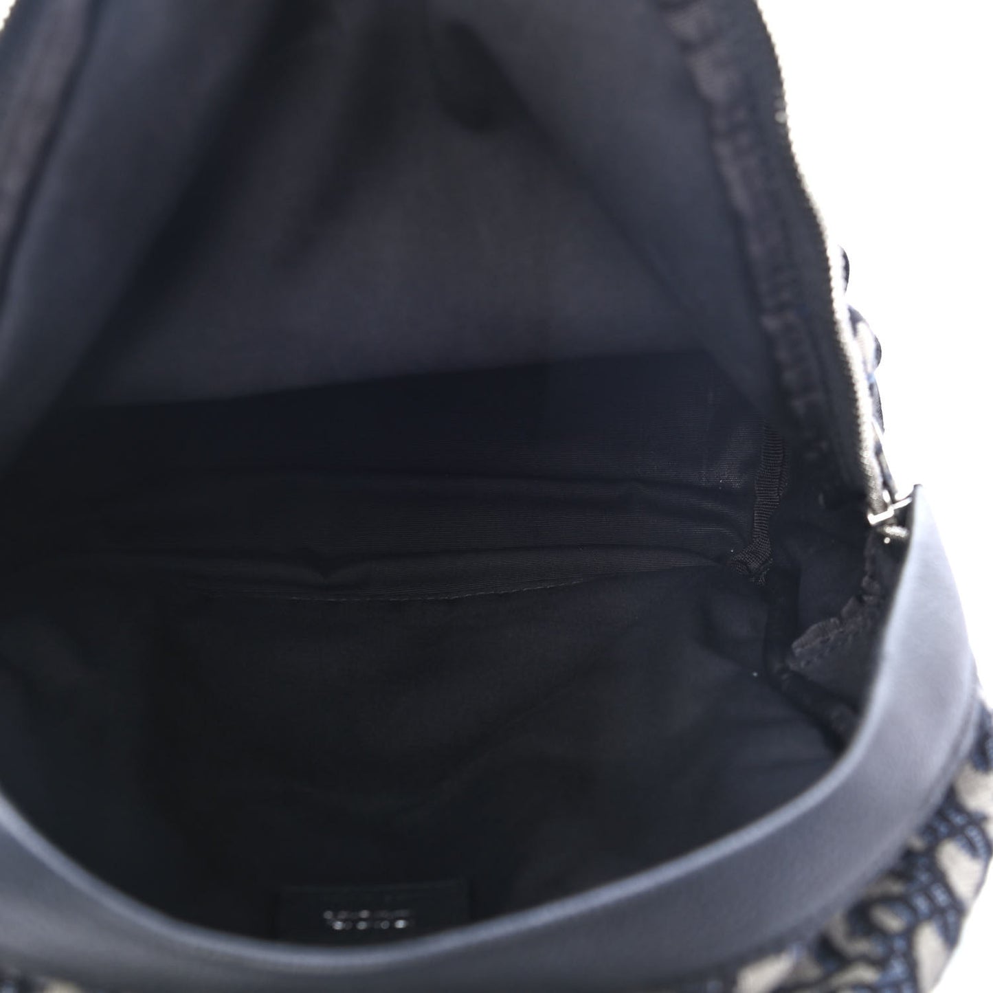 Oblique Calfskin Rider Backpack Beige Black
