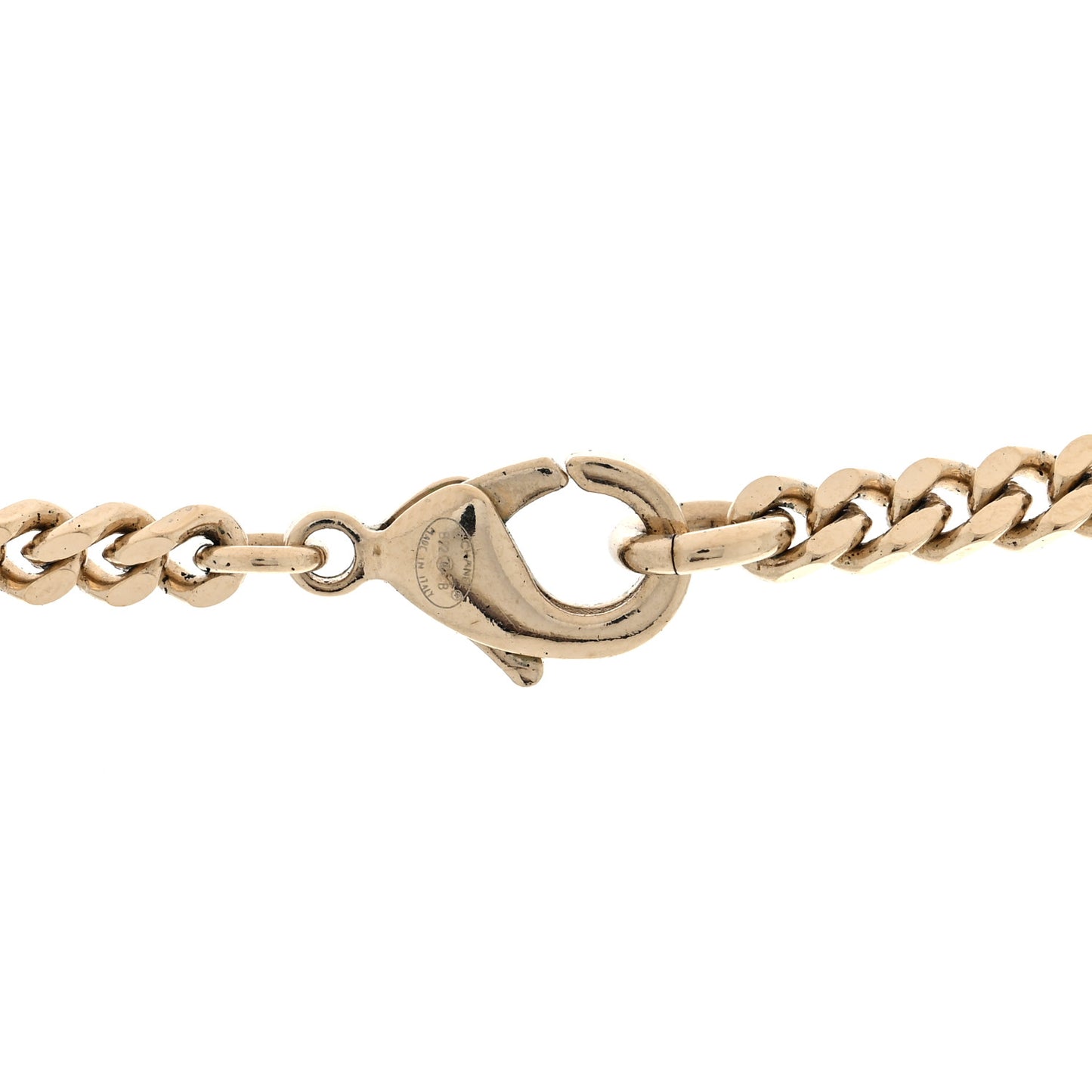 Metal Pearl Crystal Lambskin CC Chain Necklace Gold Black White