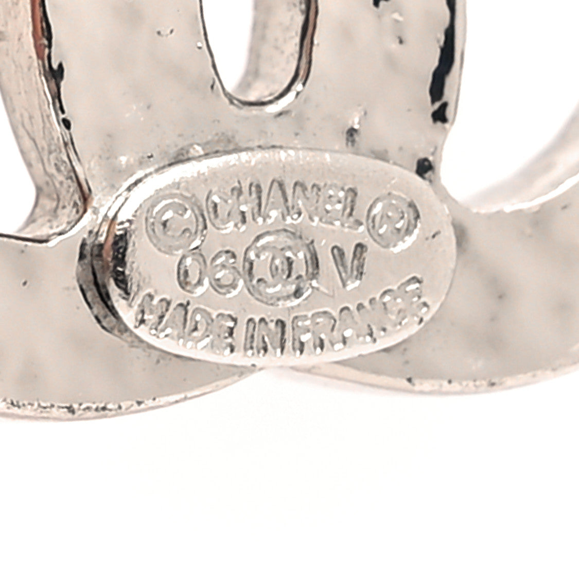 Chanel Crystal CC Earrings Silver 4 of 4