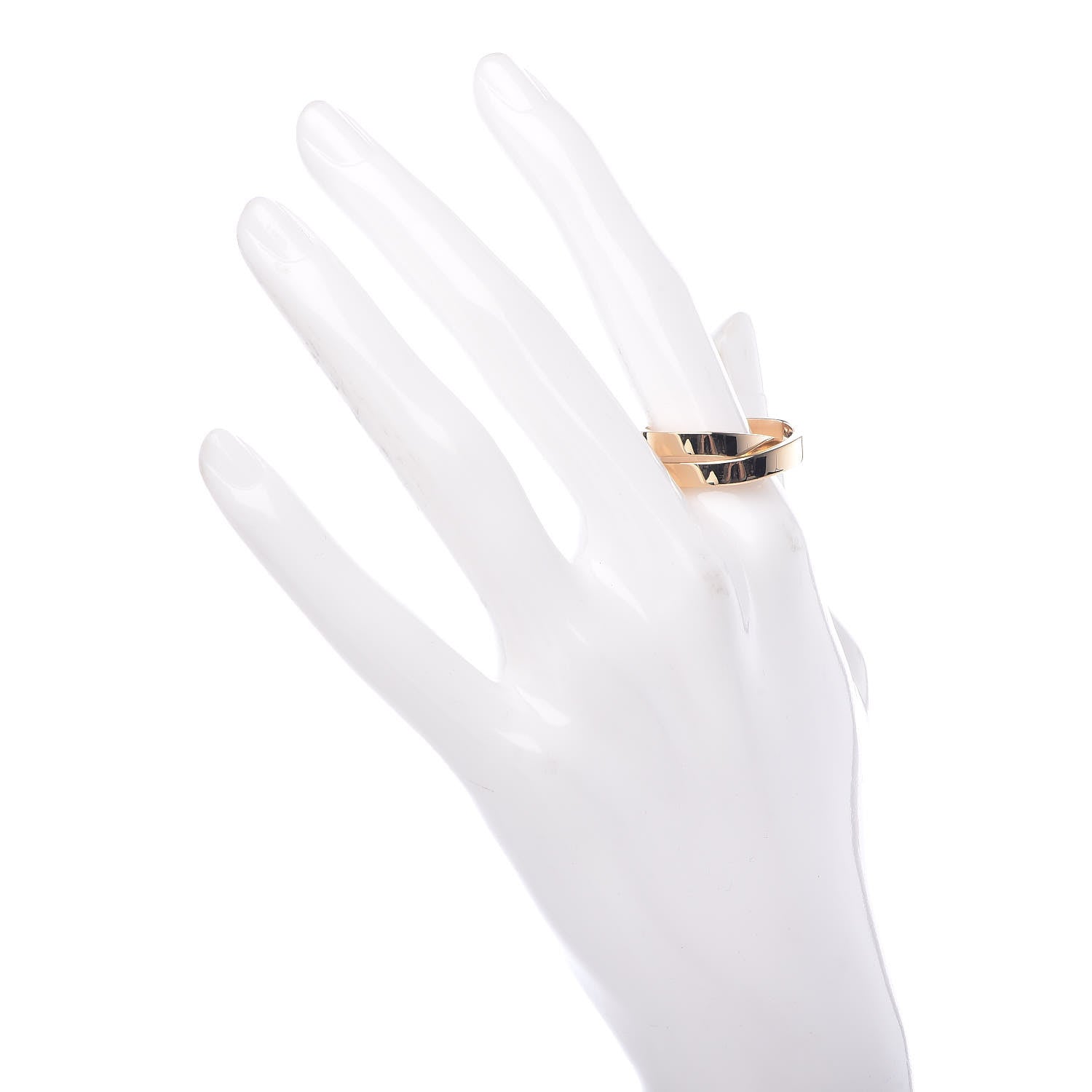 Cartier 18K Yellow Gold 9mm Paris Nouvelle Vague Ring 57 8 2 of 6
