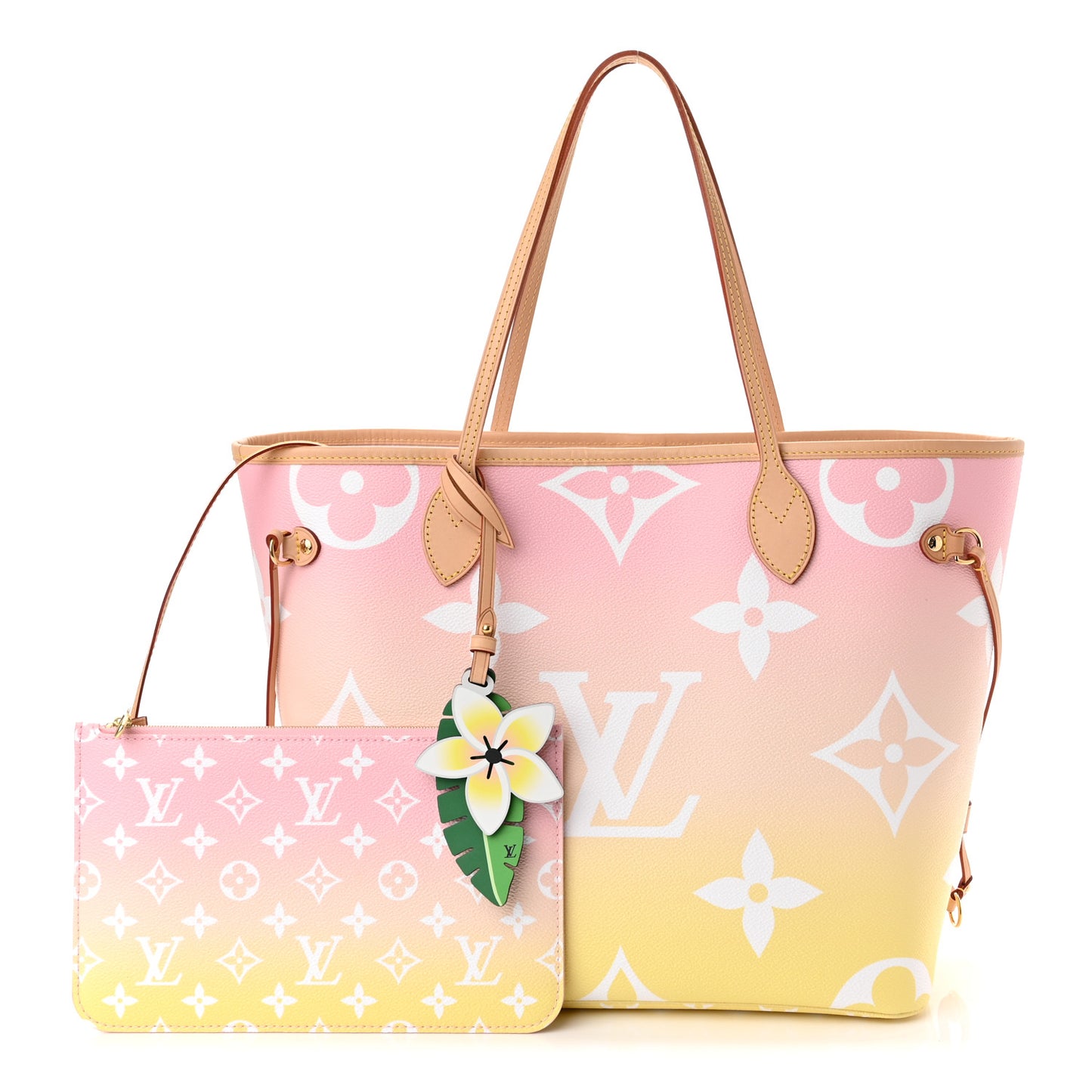 Monogram Giant By The Pool Neverfull MM Light Pink