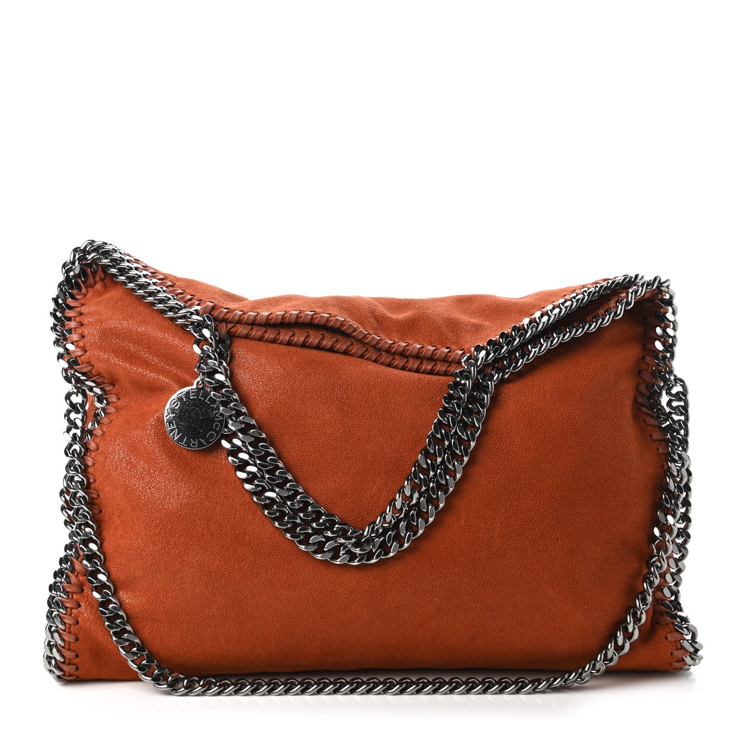 Shaggy Deer Small Falabella Fold Over Tote Brandy