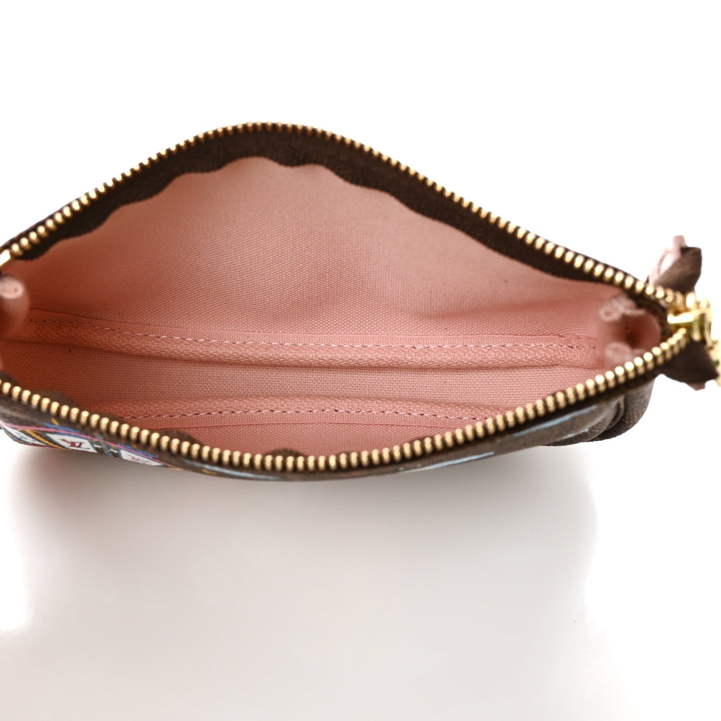Damier Ebene 2020 Christmas Animation Big Wheel Mini Pochette Accessories Rose Ballerine