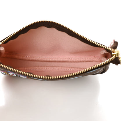 Louis Vuitton Damier Ebene 2020 Christmas Animation Big Wheel Mini Pochette Accessories Rose Ballerine 5 of 6