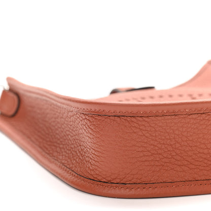 Hermes Taurillon Clemence Maxi Quadrille Evelyne TPM Cuivre Capucine Parme Rouge Duchess 8 of 10