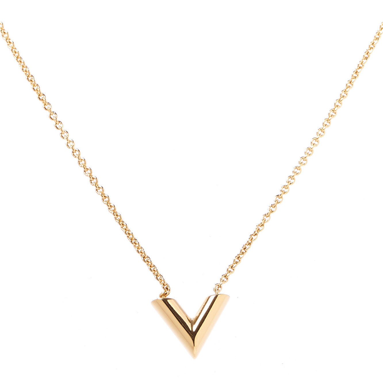 Essential V Necklace Gold