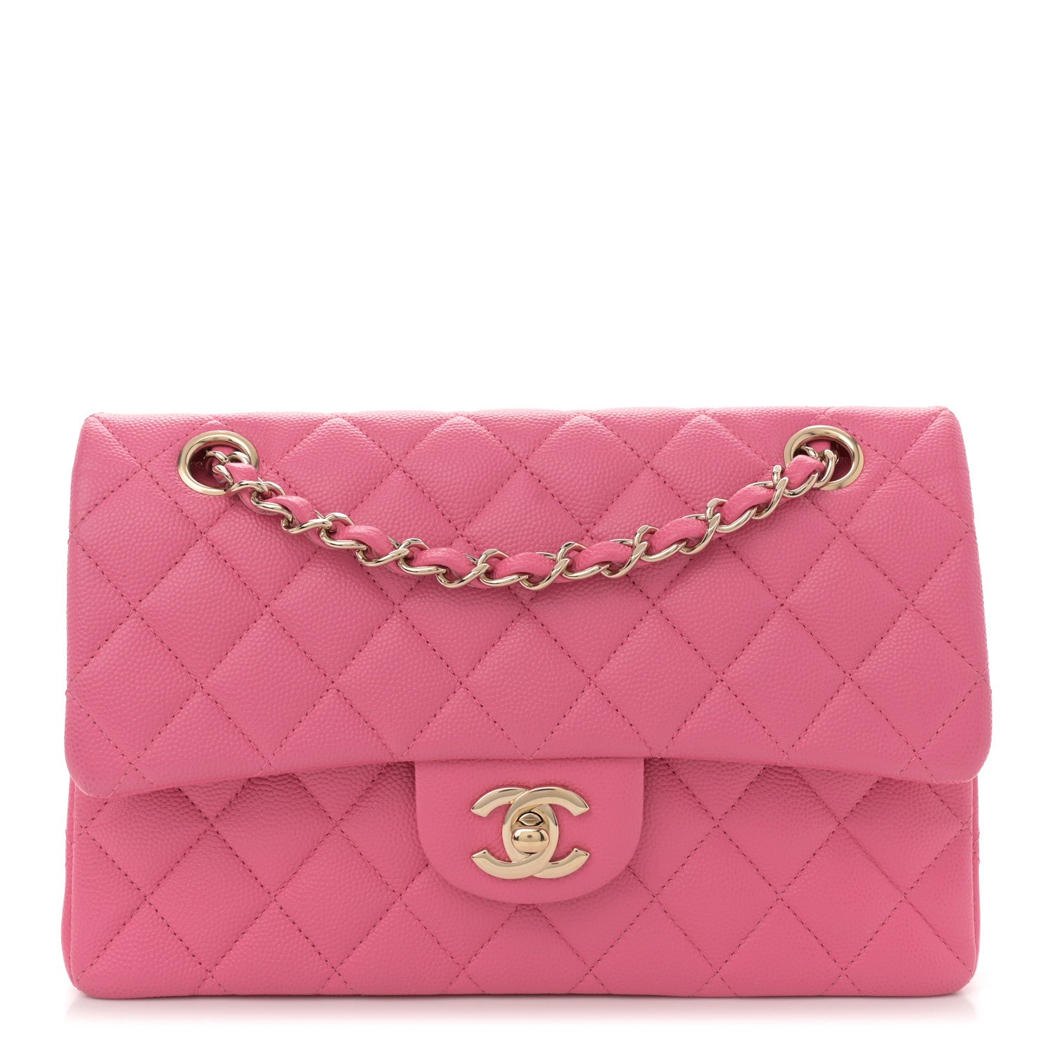 Chanel Caviar Quilted Small Double Flap Pink 1 of 11