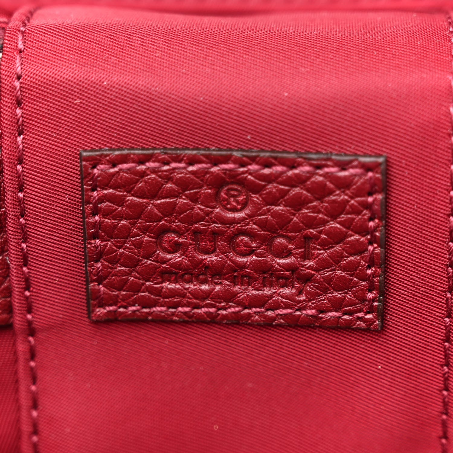 Gucci Calfskin Mini Bamboo Top Handle Shoulder Bag Rosso 6 of 10