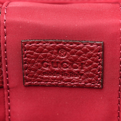 Gucci Calfskin Mini Bamboo Top Handle Shoulder Bag Rosso 6 of 10