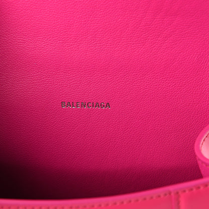 Balenciaga Shiny Box Calfskin Hourglass Top Handle Bag XS Acid Fuchsia 5 of 7