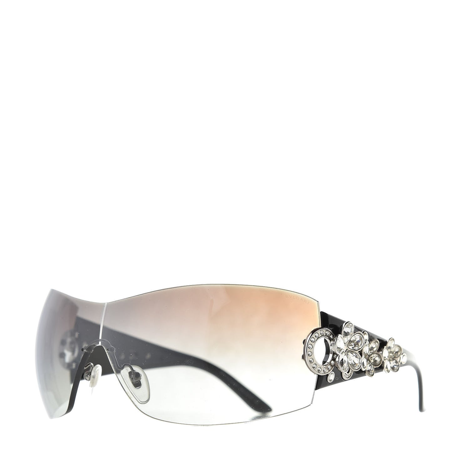 Crystal Flower Sunglasses 652-B Black