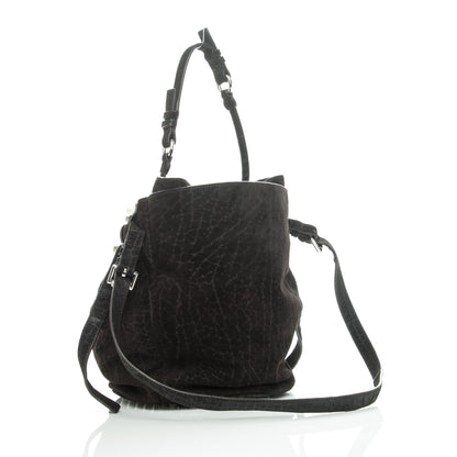 Alexander Wang Suede Diego Bucket Bag Dark Brown Nickel Hardware 3 of 6