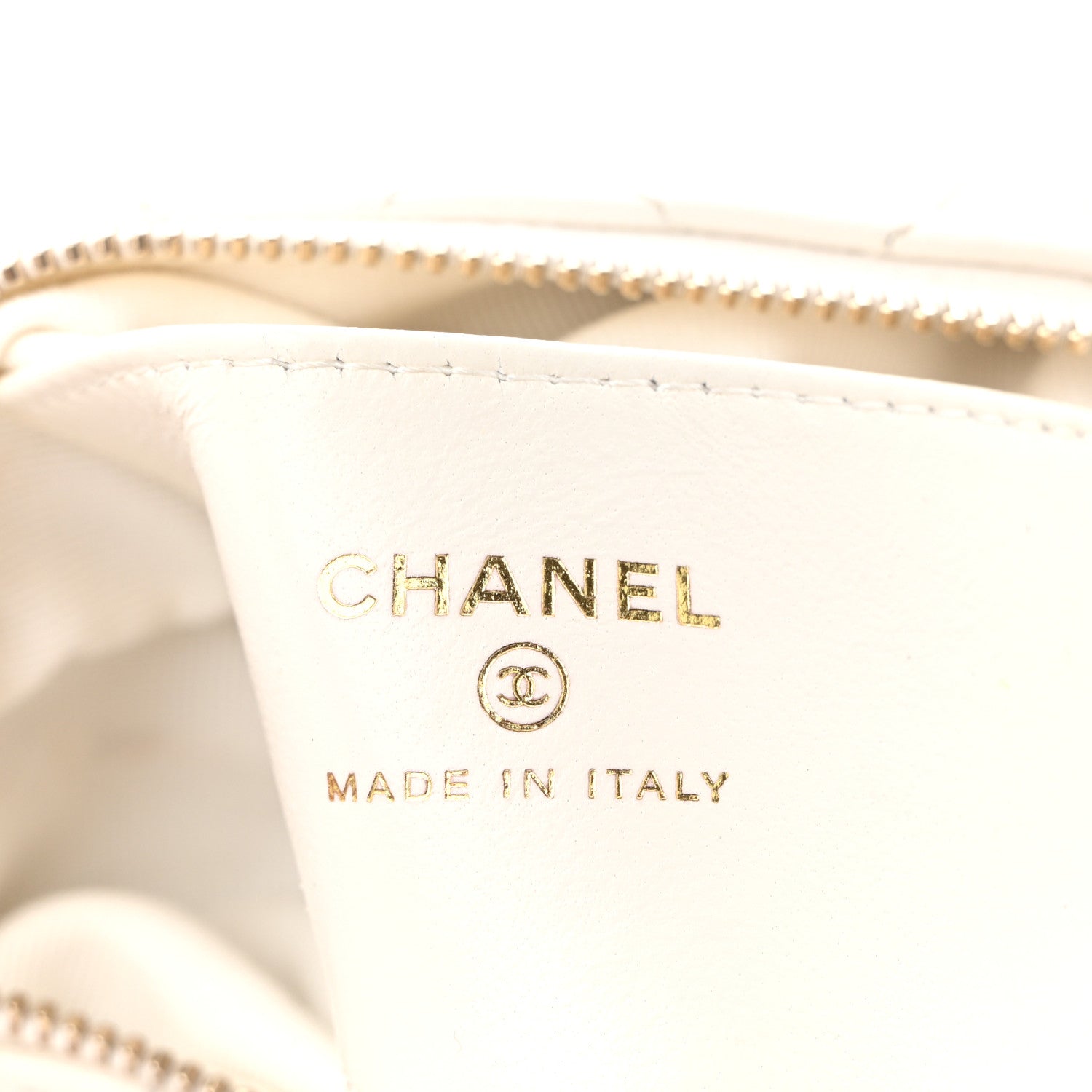 Chanel Lambskin Quilted Chain Around Pouch Hobo White 6 of 10