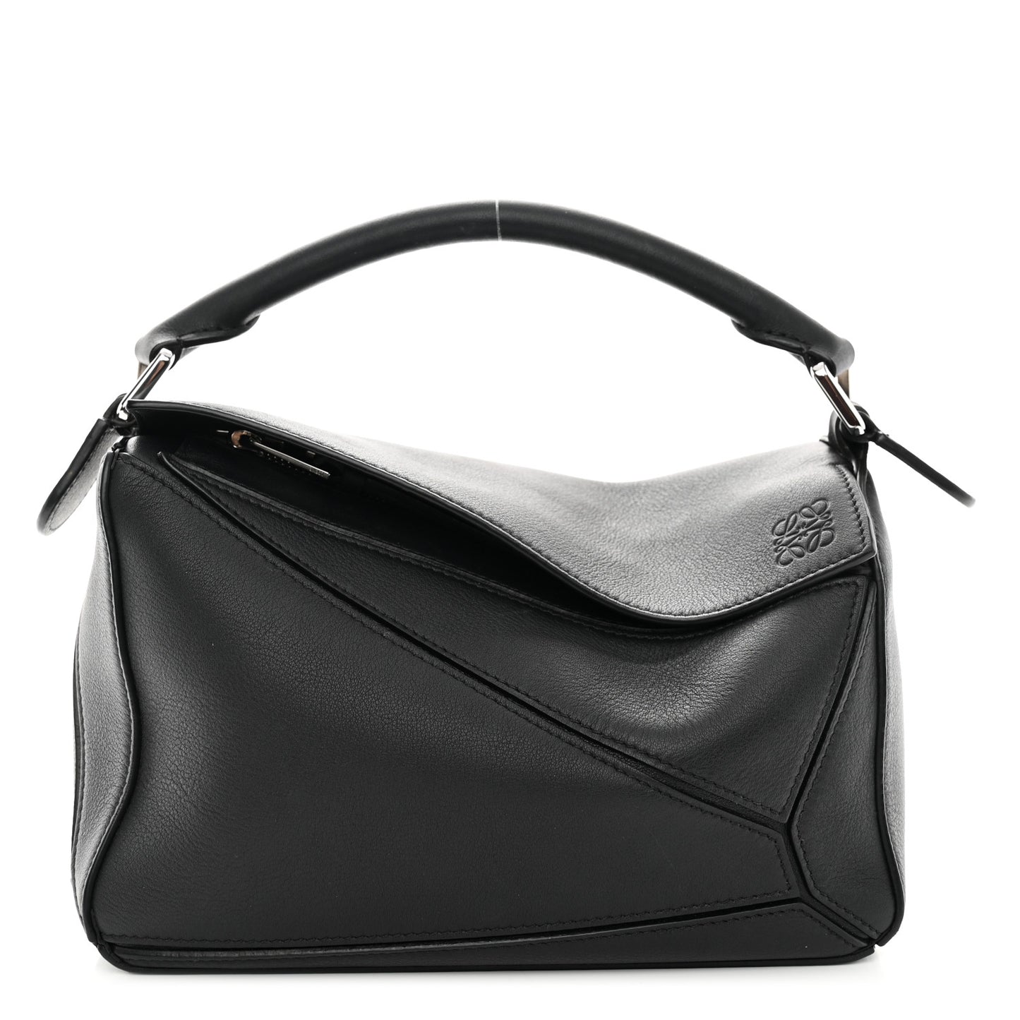 Calfskin Small Puzzle Bag Black