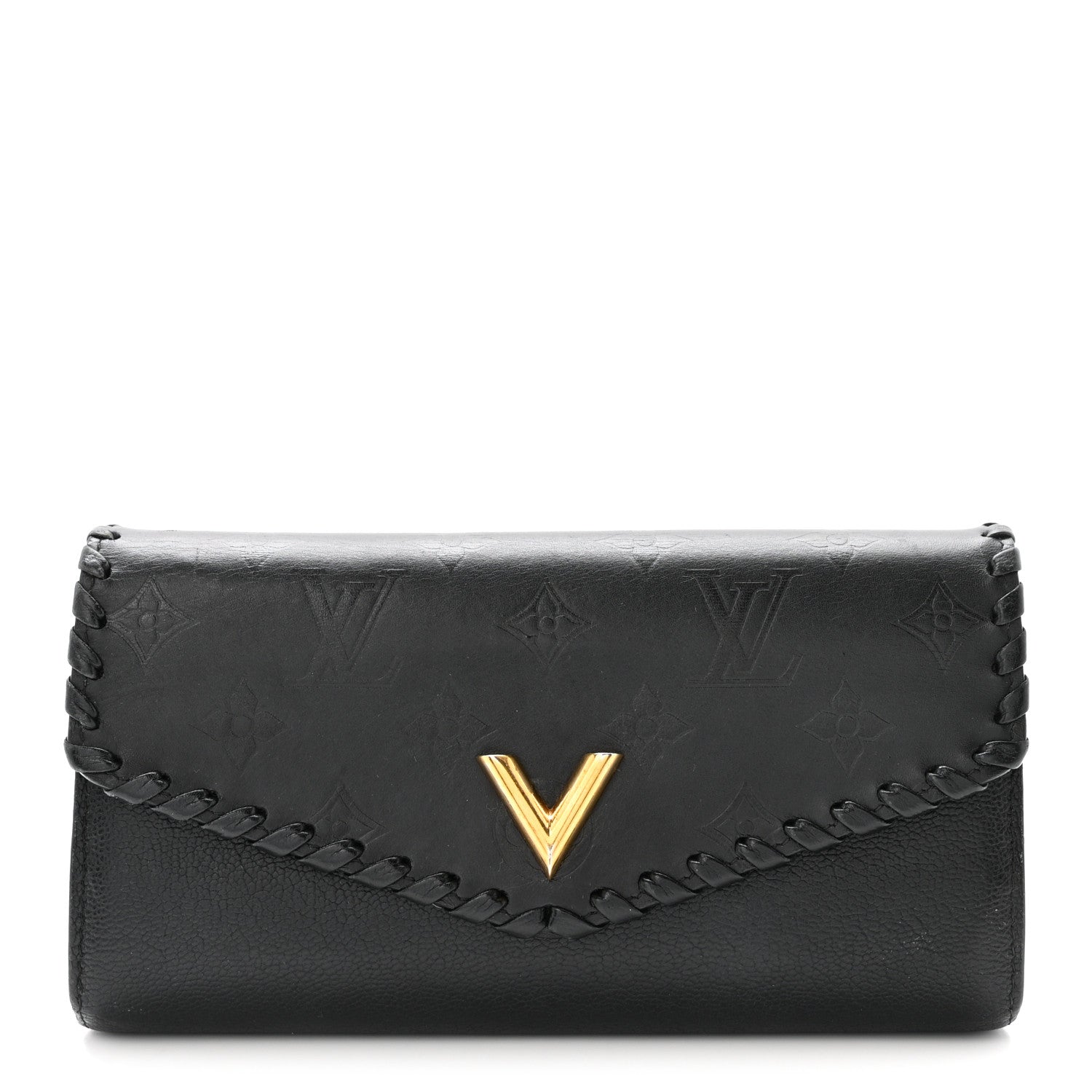 Louis Vuitton Monogram Cuir Plume Very Wallet Black 1 of 6