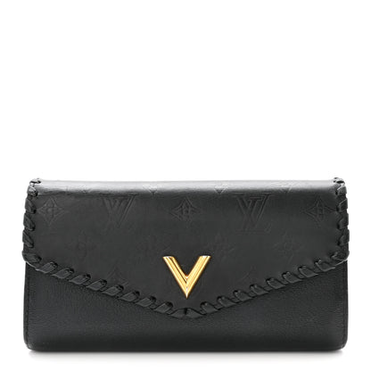 Louis Vuitton Monogram Cuir Plume Very Wallet Black 1 of 6