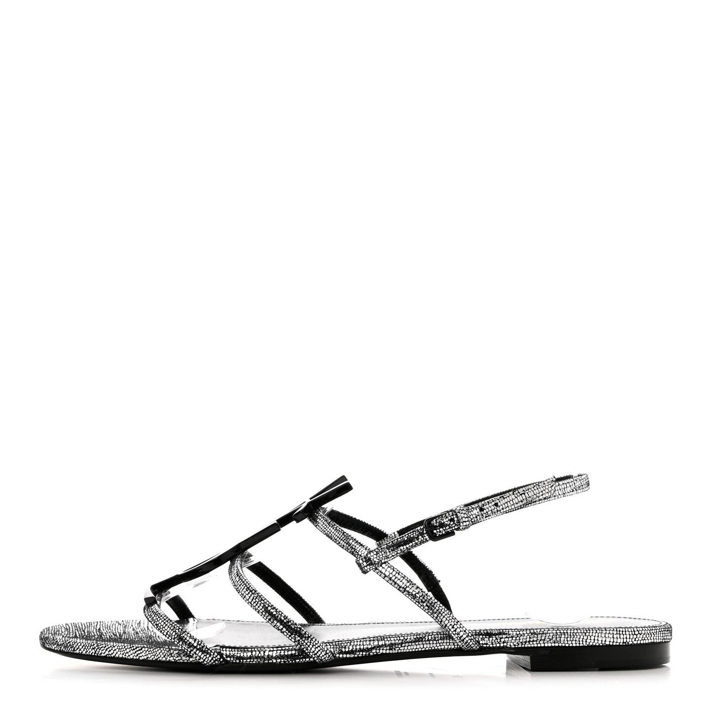 Calfskin Cassandra Monogram Sandals 42 Argento