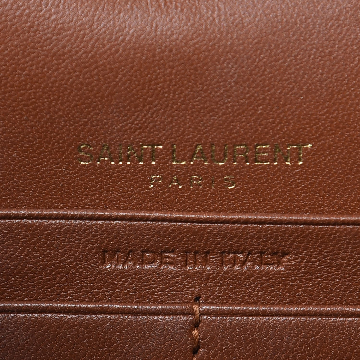 Saint Laurent Calfskin Crocodile Embossed Kate Monogram Tassel Chain Wallet Cuoio Tampona 6 of 9