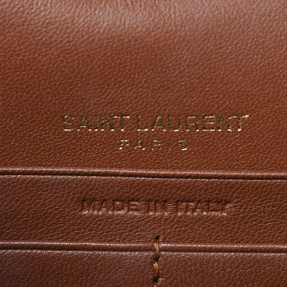 Saint Laurent Calfskin Crocodile Embossed Kate Monogram Tassel Chain Wallet Cuoio Tampona 6 of 9