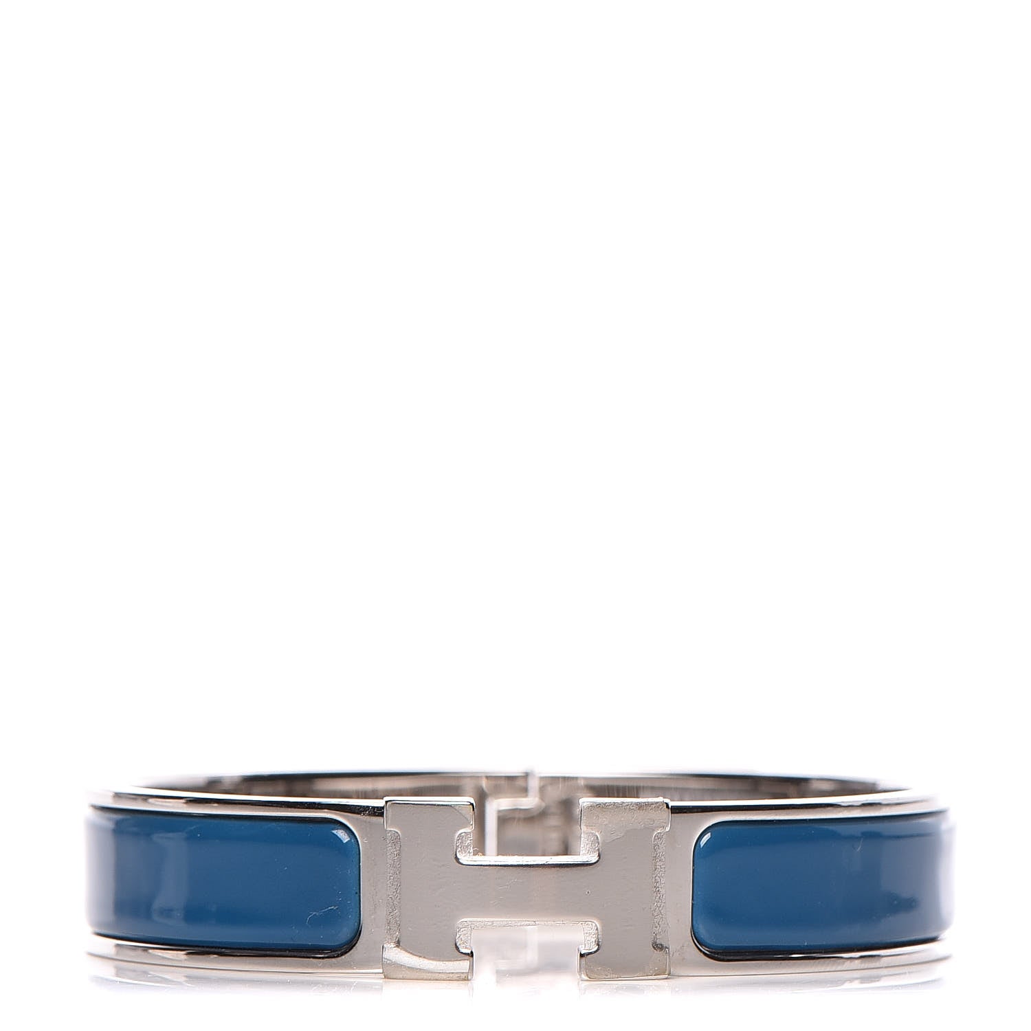Hermes Enamel Narrow Clic Clac H Bracelet PM Bleu Profond 1 of 4
