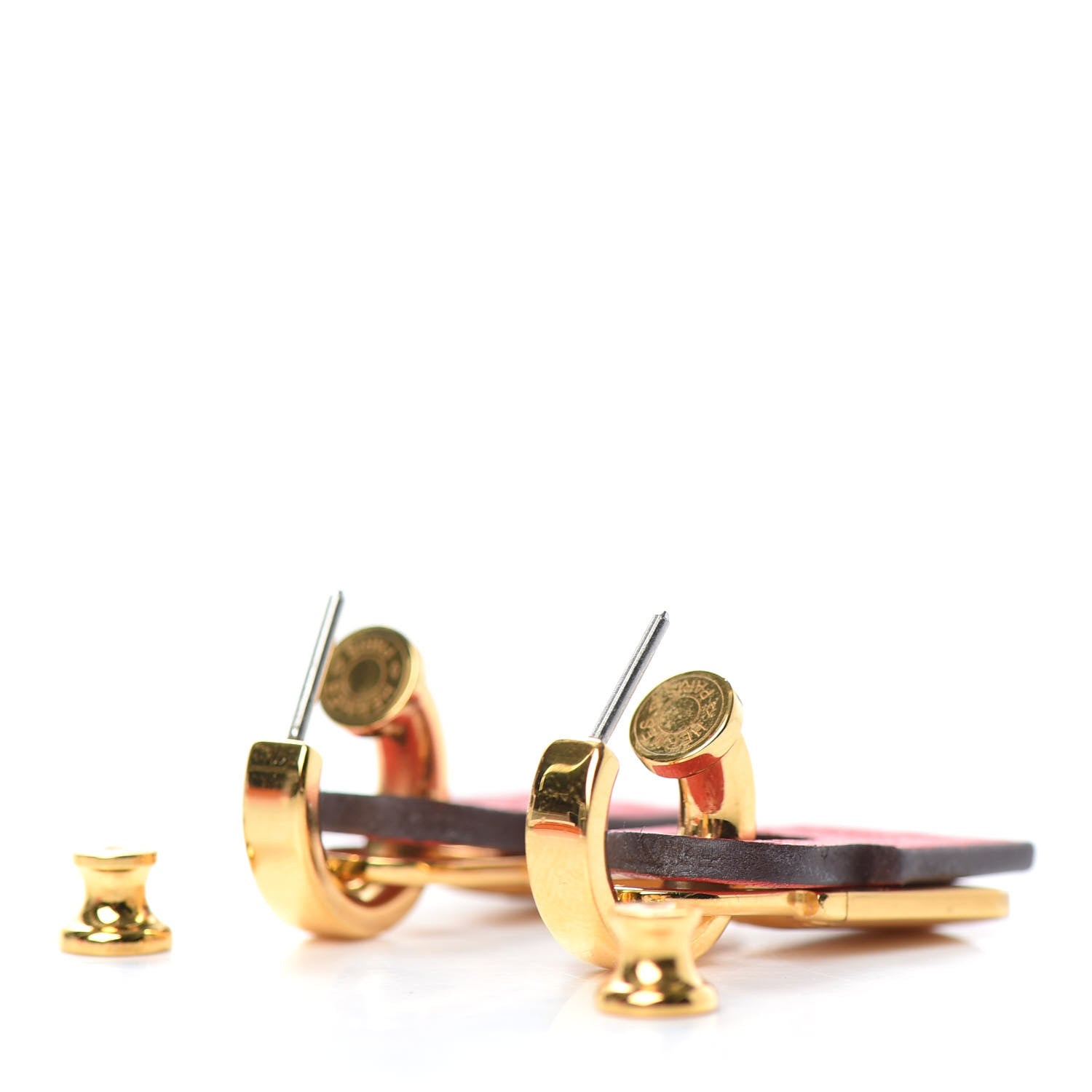 Hermes Swift O'Kelly Earrings Red 3 of 7